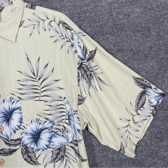 Jamaica Jaxx Mens‎ Large Floral Tropical Hawaiian Print Short Sleeve Button Down - Picture 4 of 11